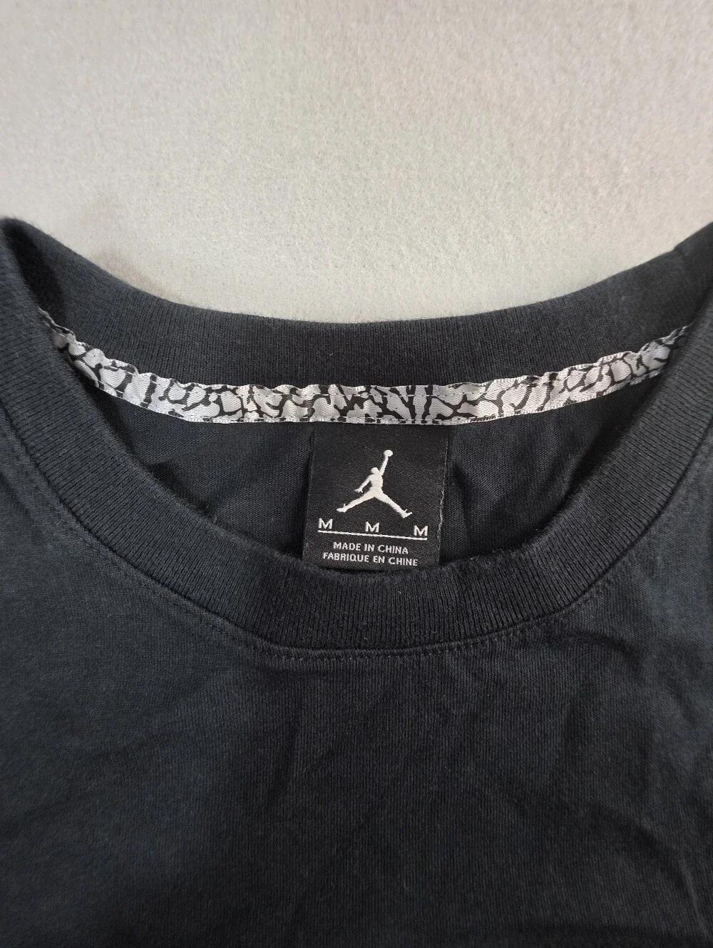 Jordan Men's Black Pocket Tee with Contrast Pattern